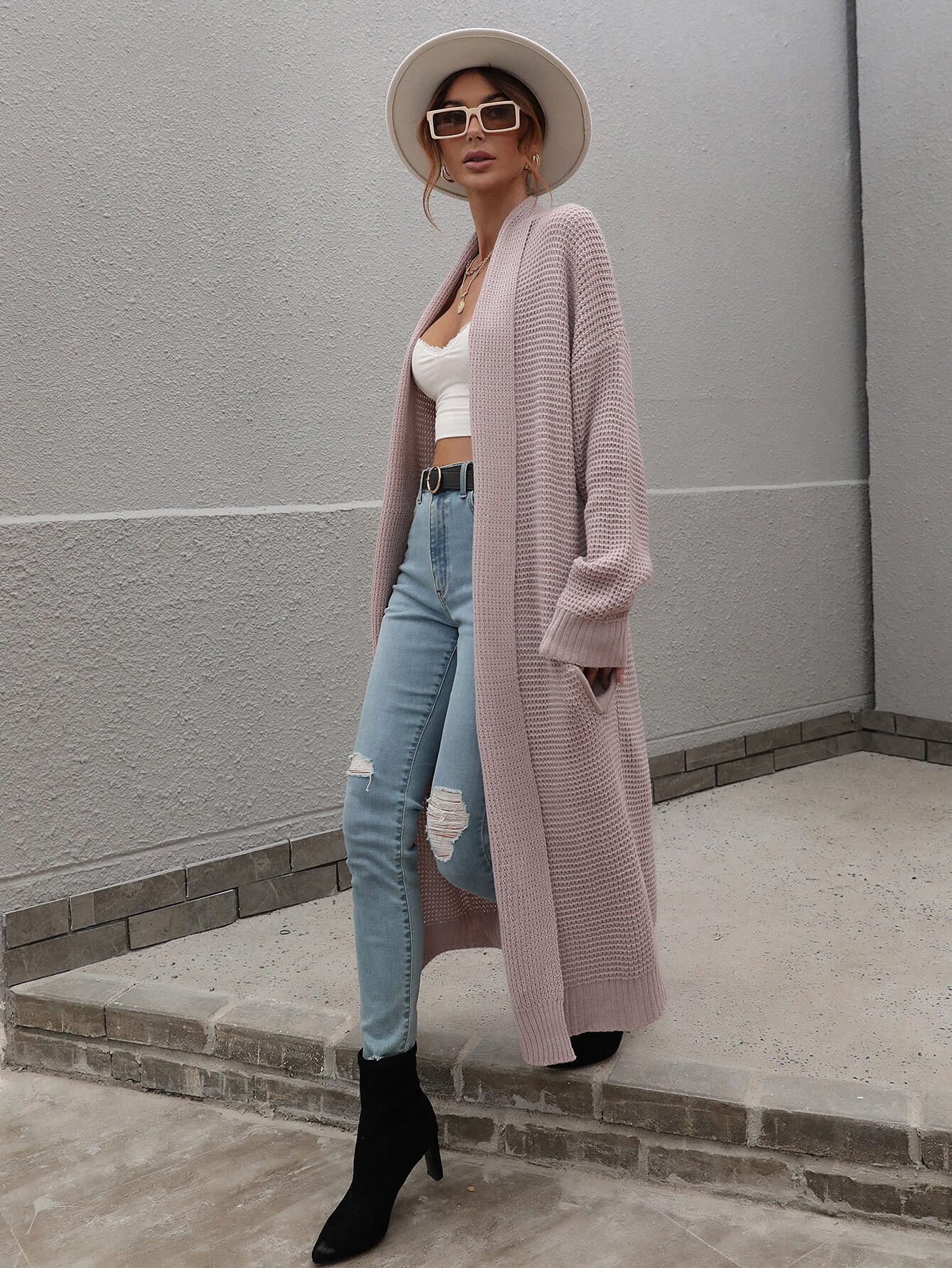 DRUCILLA KNIT CARDIGAN - GREY