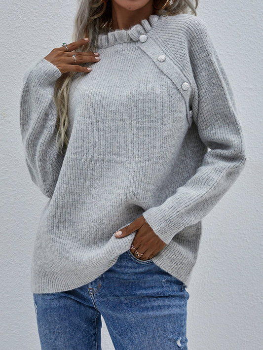 Calistally | MAKEDO Grey Knit Sweater
