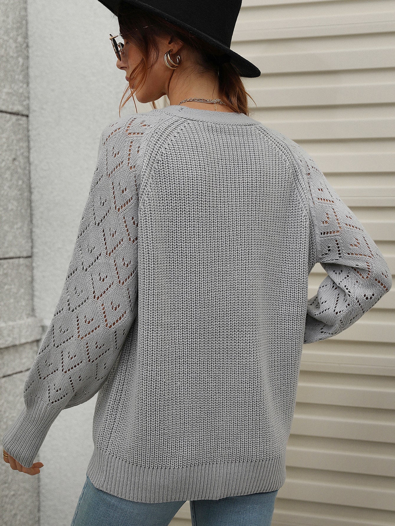 SHANTALL KNIT CARDIGAN - GREY