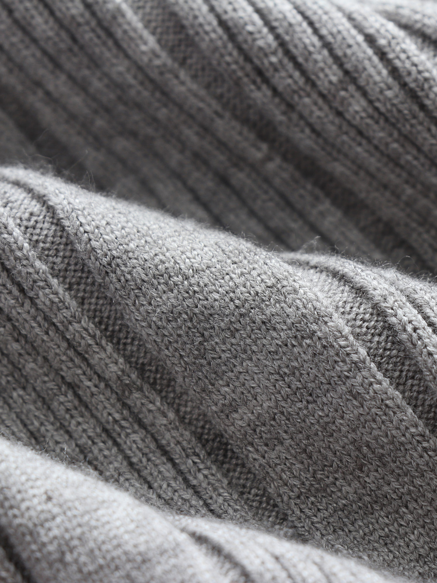 Calistally | TAMIA Bell Cuff Knit Shirt Jacket - Grey