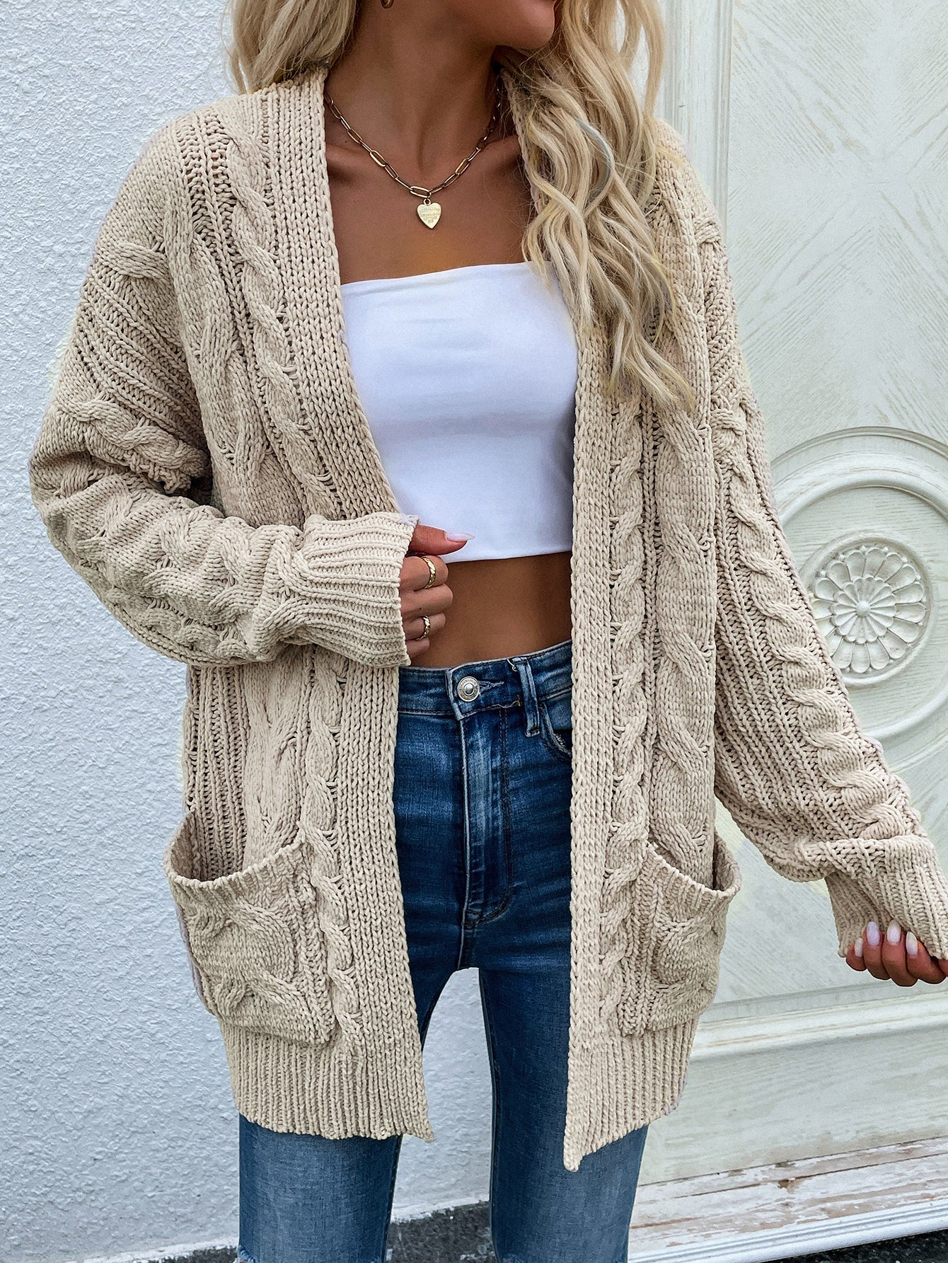 Calistally | JEMIMA Knit Cardigan - Beige