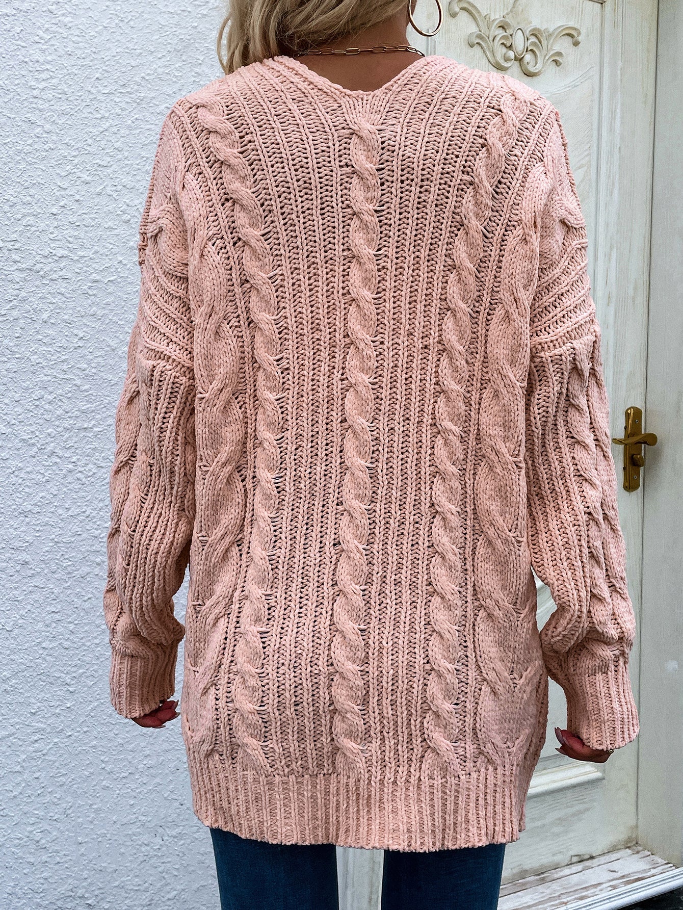 Calistally | JEMIMA Knit Cardigan - Peach