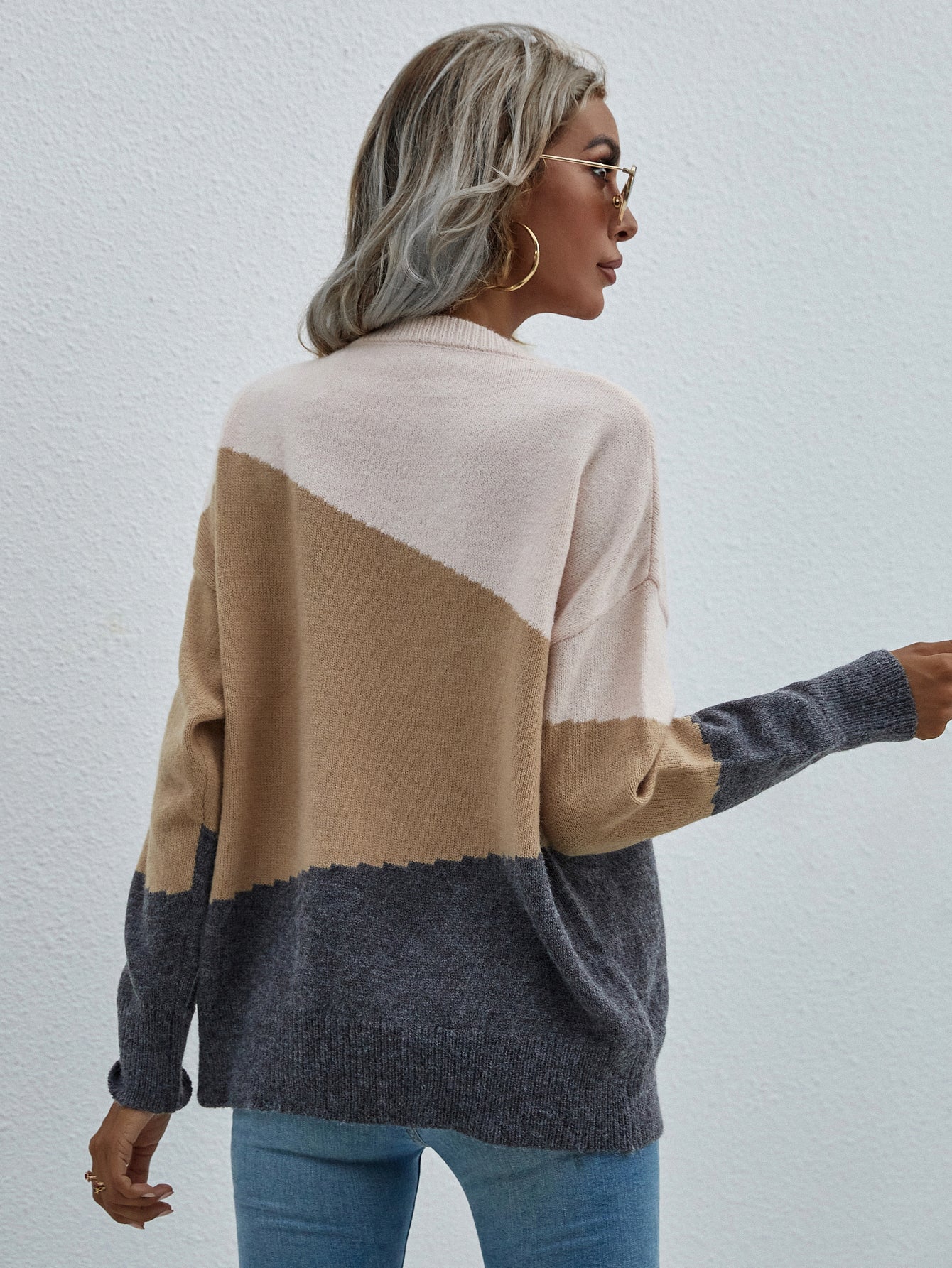 Calistally | ELMA Knit Jumper - Apricot Block