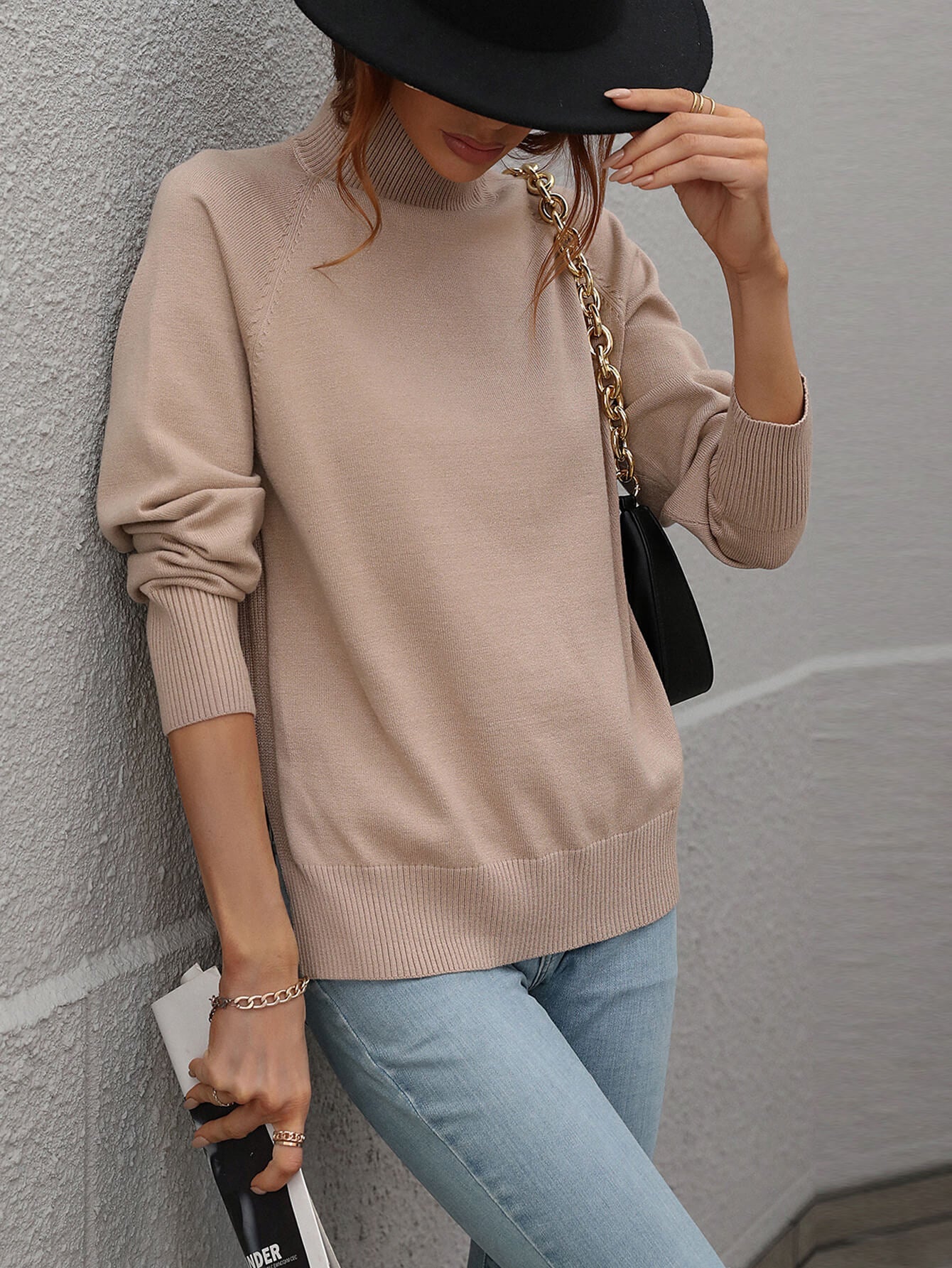TAY KNIT JUMPER - KHAKI
