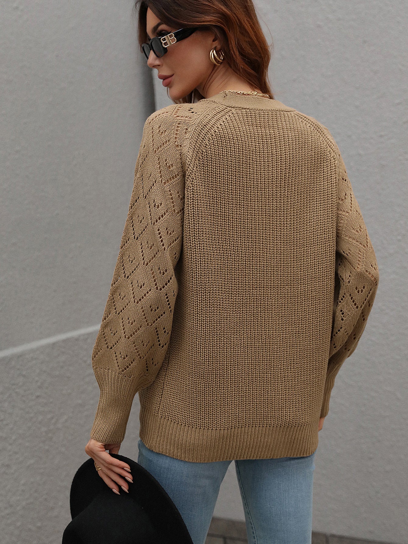 SHANTALL KNIT CARDIGAN - MOCHA
