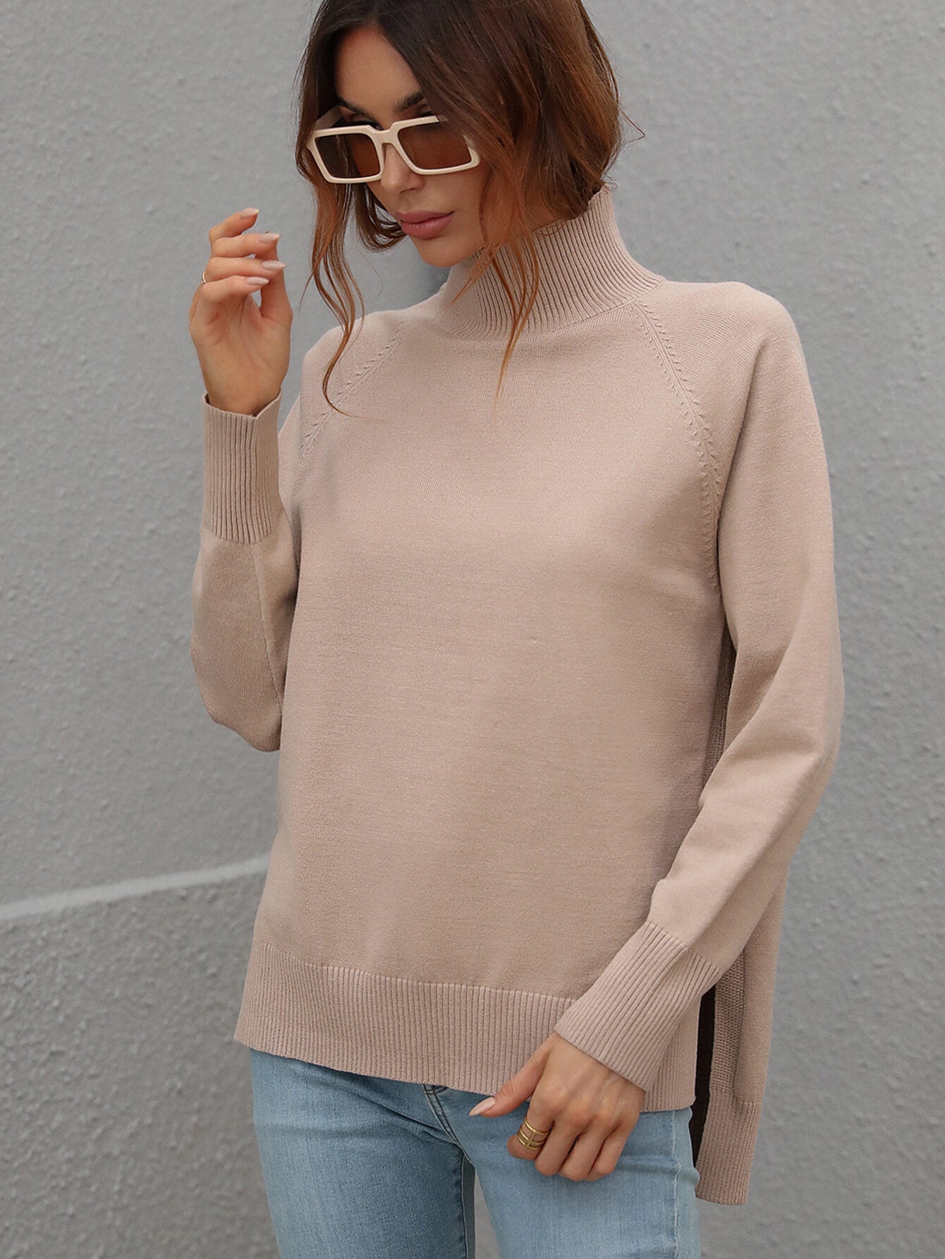 TAY KNIT JUMPER - KHAKI