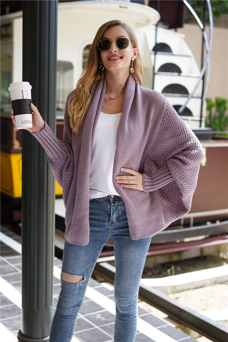 Calistally | Mauve Batwing Easy On Cardigan