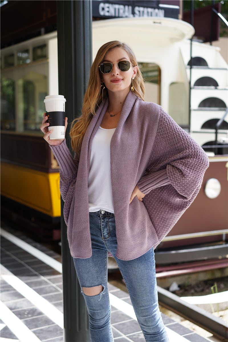 Calistally | Mauve Batwing Easy On Cardigan