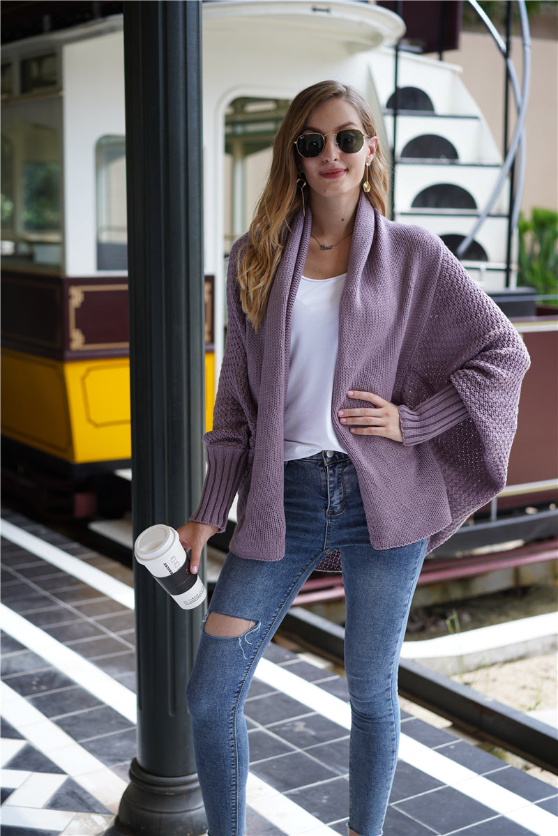 Calistally | Mauve Batwing Easy On Cardigan