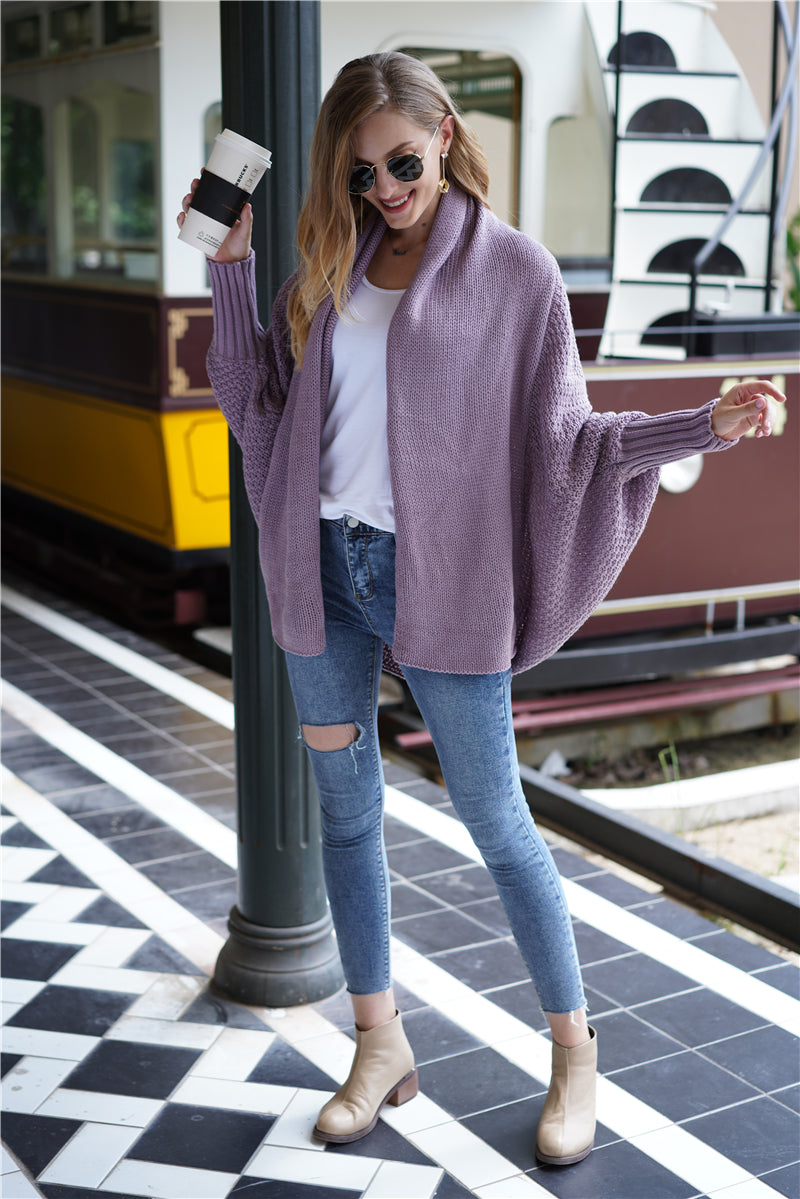 Calistally | Mauve Batwing Easy On Cardigan