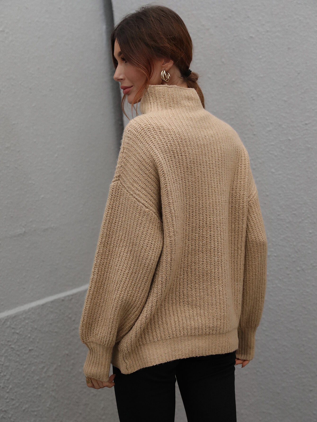 CHESTER KNIT JUMPER - MOCHA