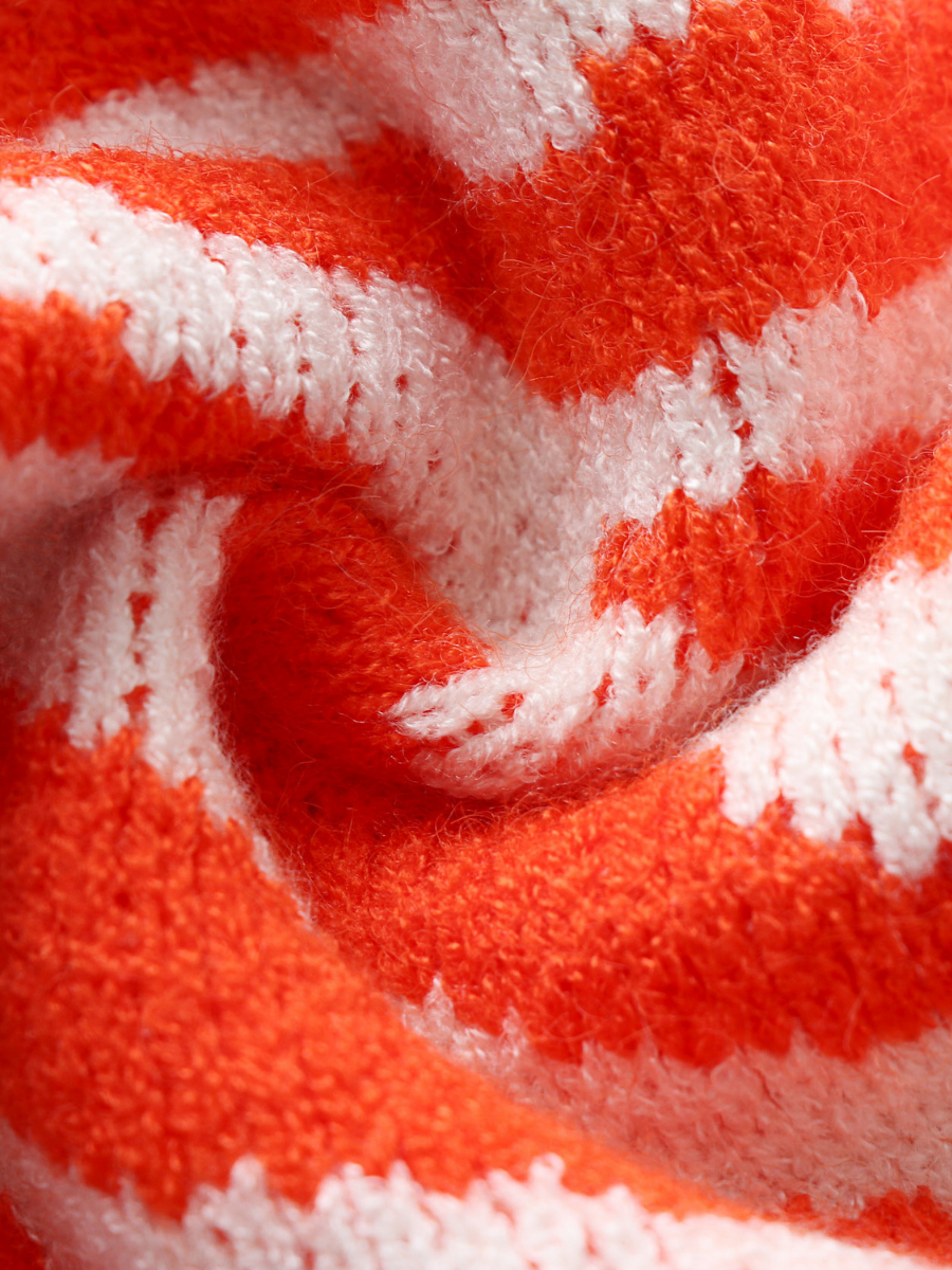 Calistally | Tiger Year Animal Patterned Knit Cardigan - Orange