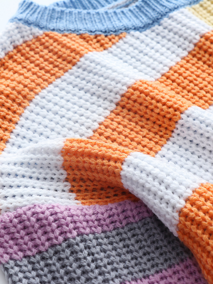 Calistally | ROBERTA Stripe Multi Color Knit Top