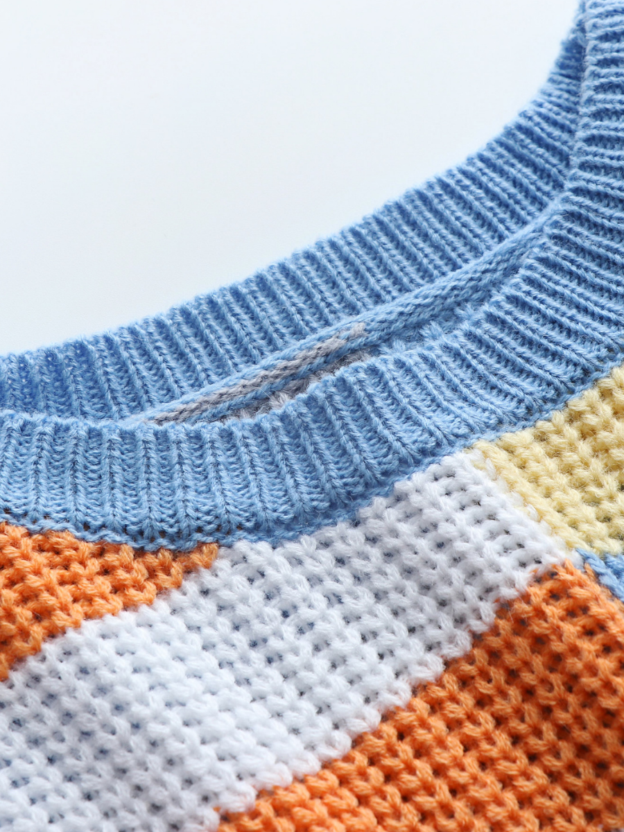 Calistally | ROBERTA Stripe Multi Color Knit Top
