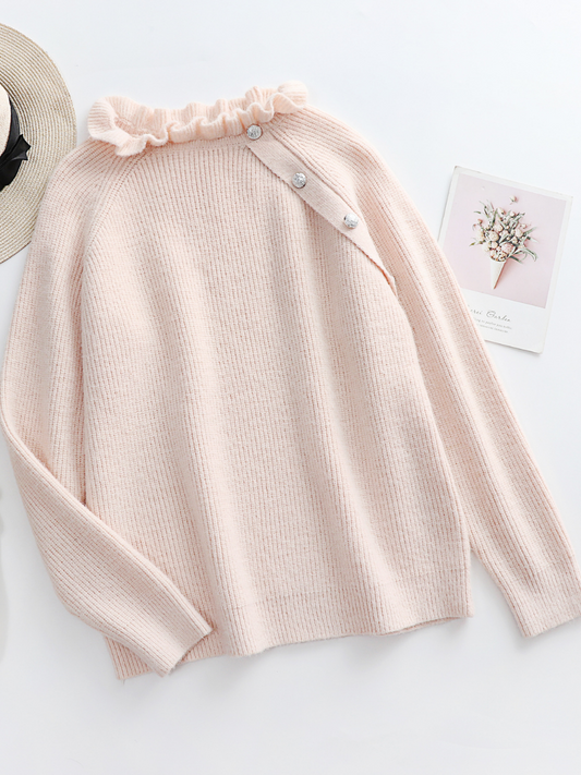Calistally | MAKEDO Pink Knit Sweater