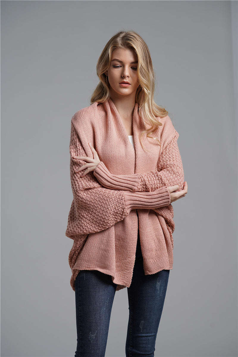 Calistally | Pink Batwing Loose Fit Cardigan