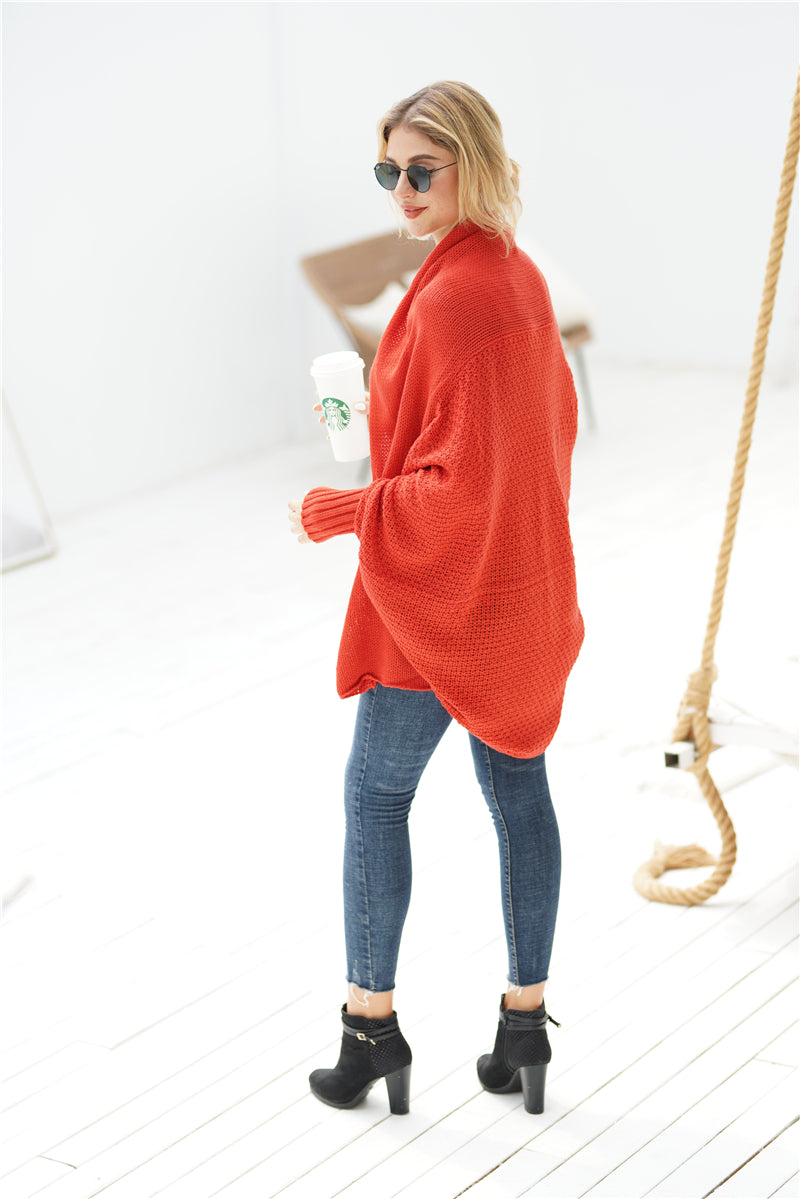 Calistally | Red Batwing Easy On Cardigan