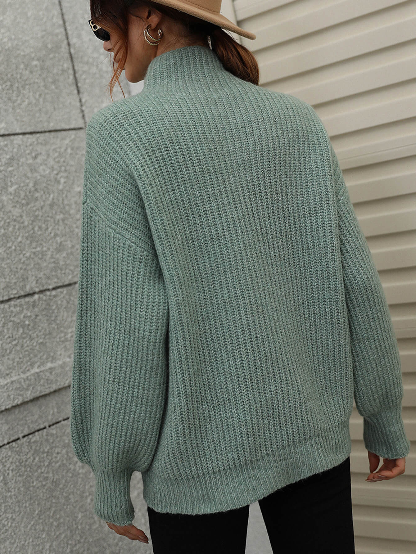 CHESTER KNIT JUMPER - SAGE
