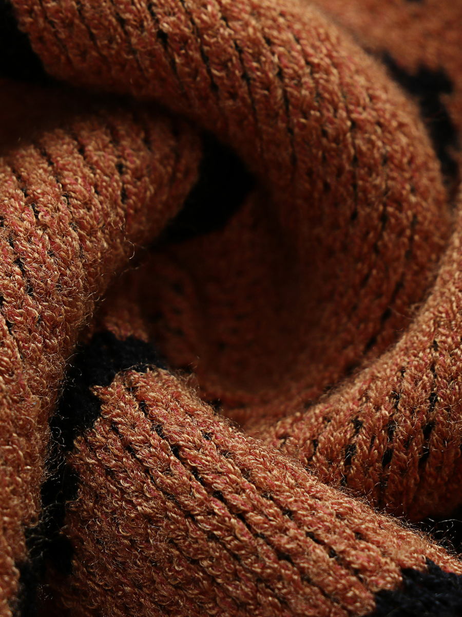 Calistally Doll | Smiley Polar Bear Brown Knit Sweater Dress