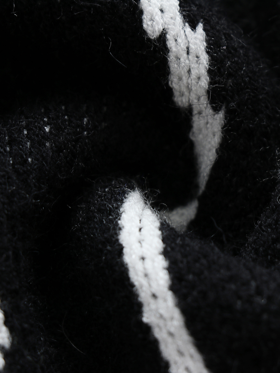 Calistally | Smiley Polar Bear Black Knit Sweater Dress