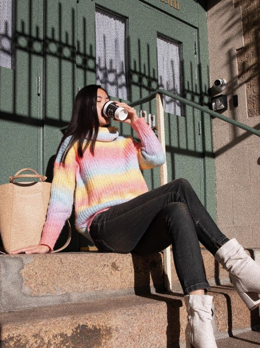 Calistally Doll | Lilac Tie-Dye Knit Sweater