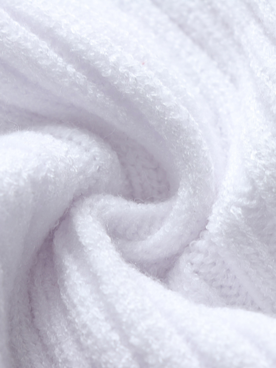 Calistally | White Bell-Sleeve Off-Shoulder Knit Sweater
