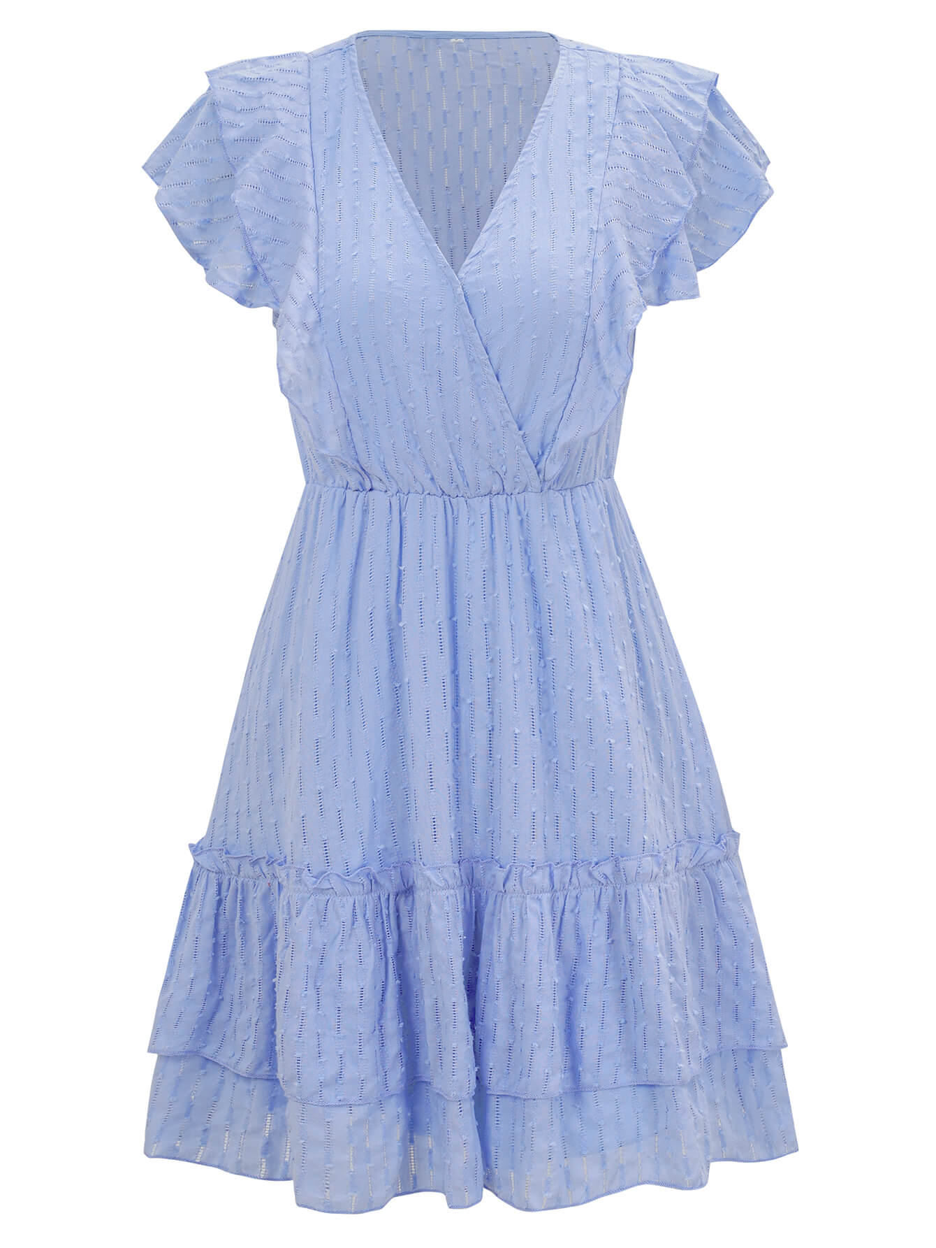 Delilah Eyelet Mini Dress - Blue