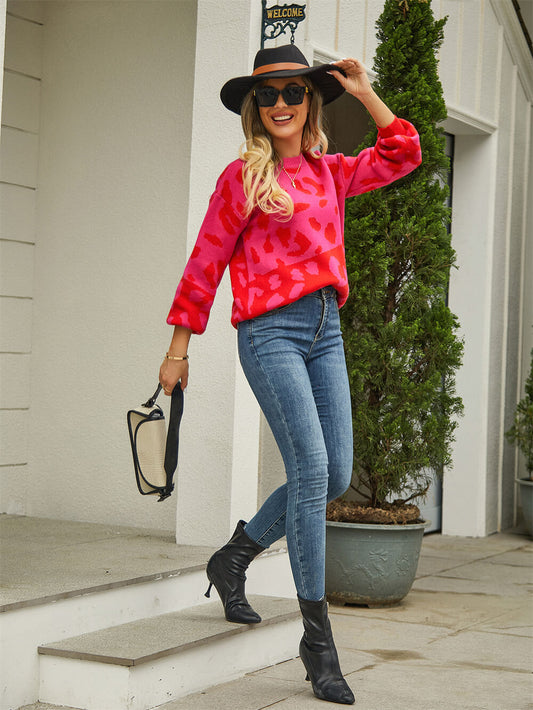 Chilly Days Textured Sweater - Fuchsia