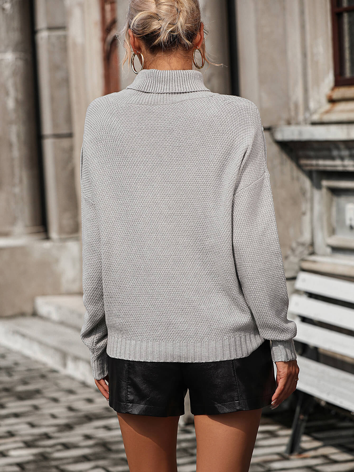 Autumn Breeze Fringe Trim Sweater - Grey