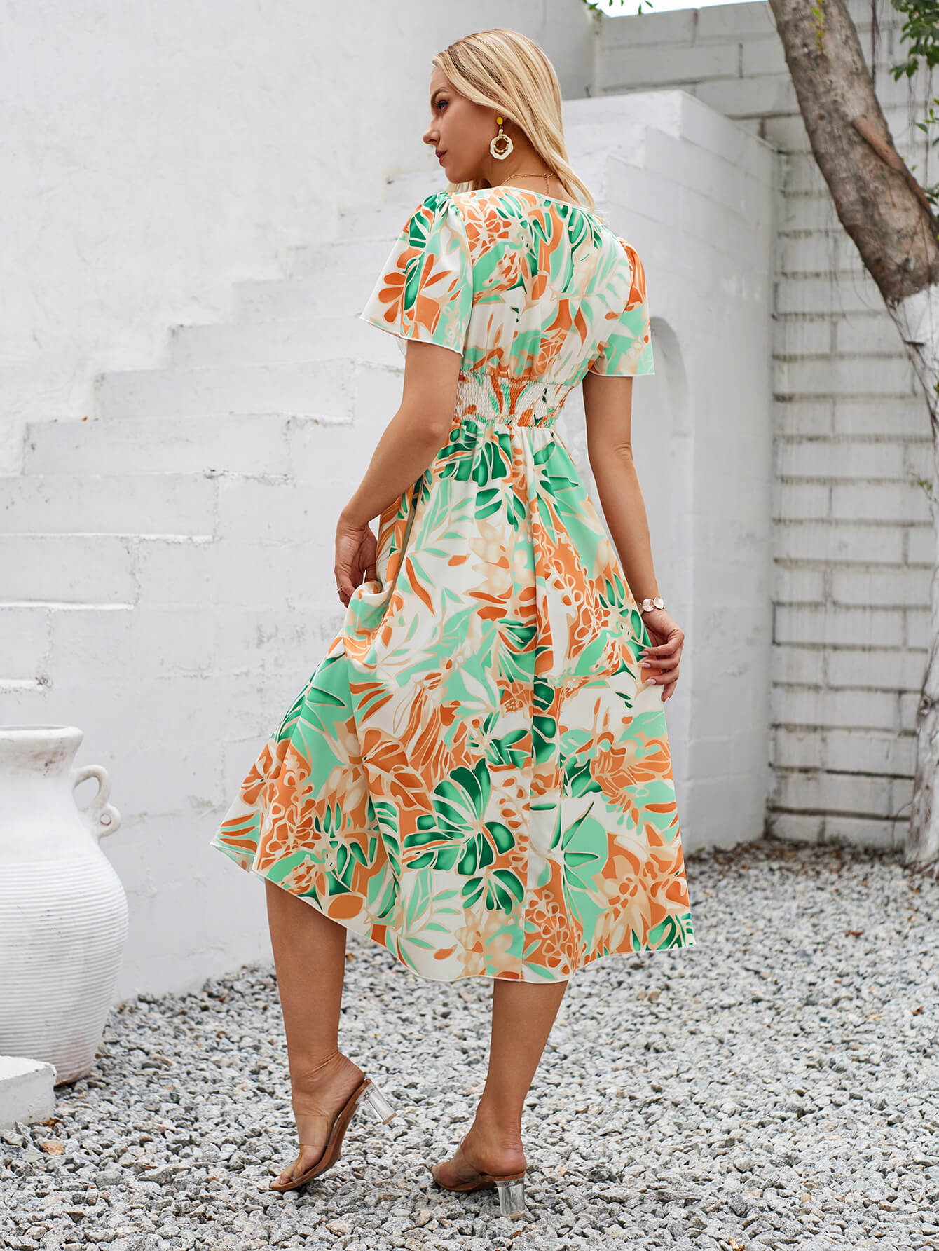 Gemma Floral Midi Dress - Multi