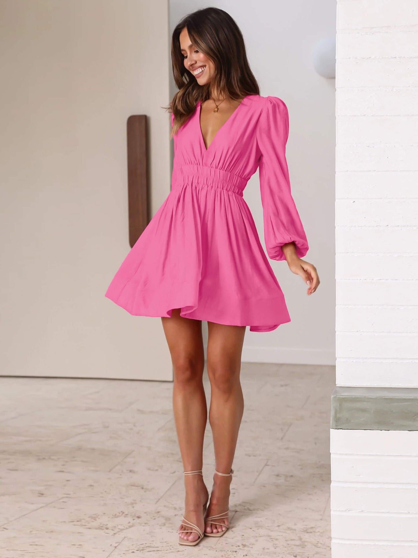 Spin In Party Mini Dress - Pink