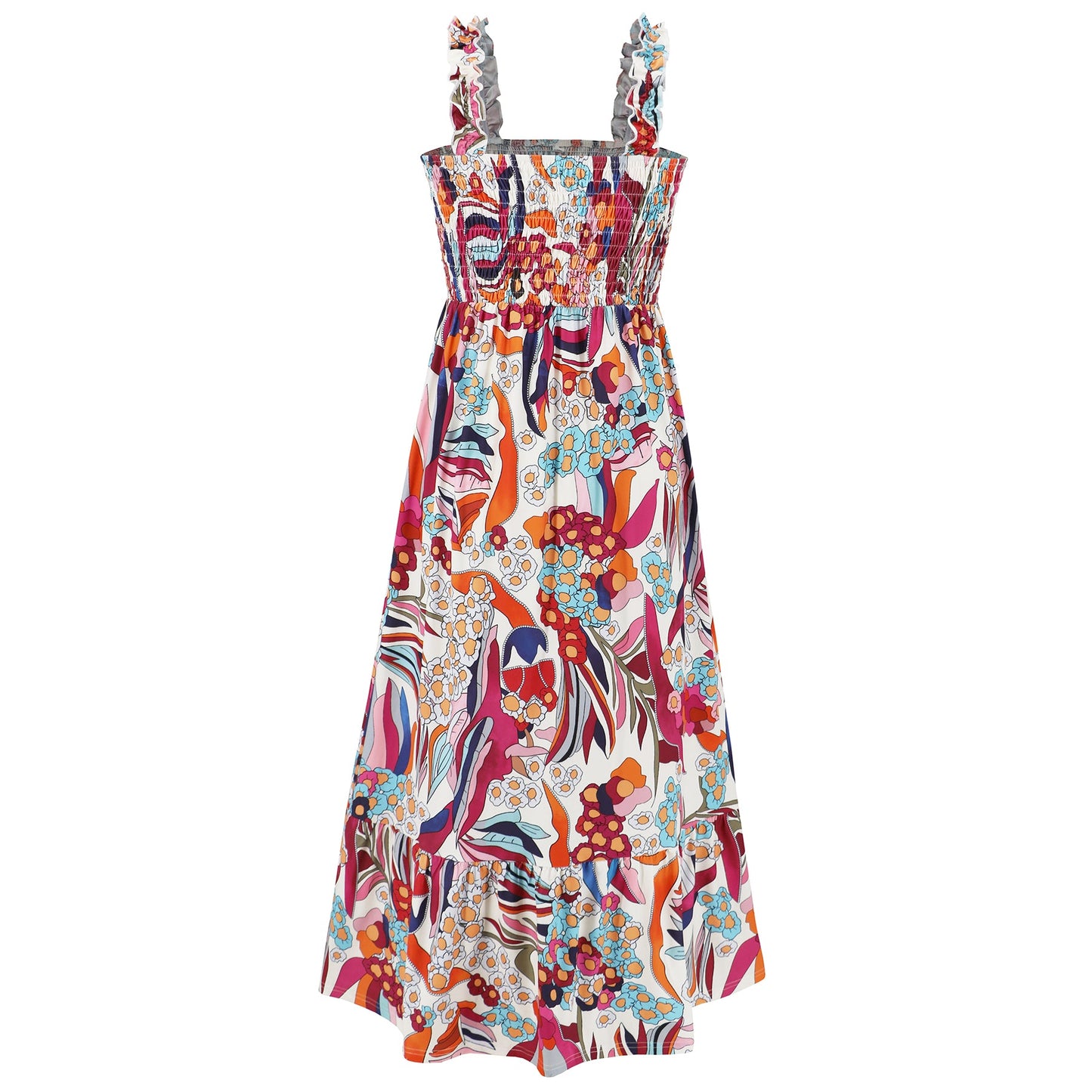 Rylee Strappy Printed Maxi Dress - Pink