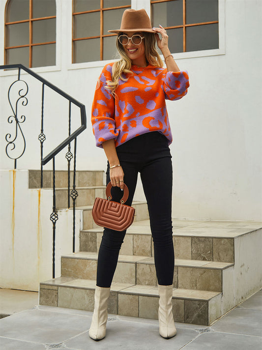 Chilly Days Textured Sweater - Purple