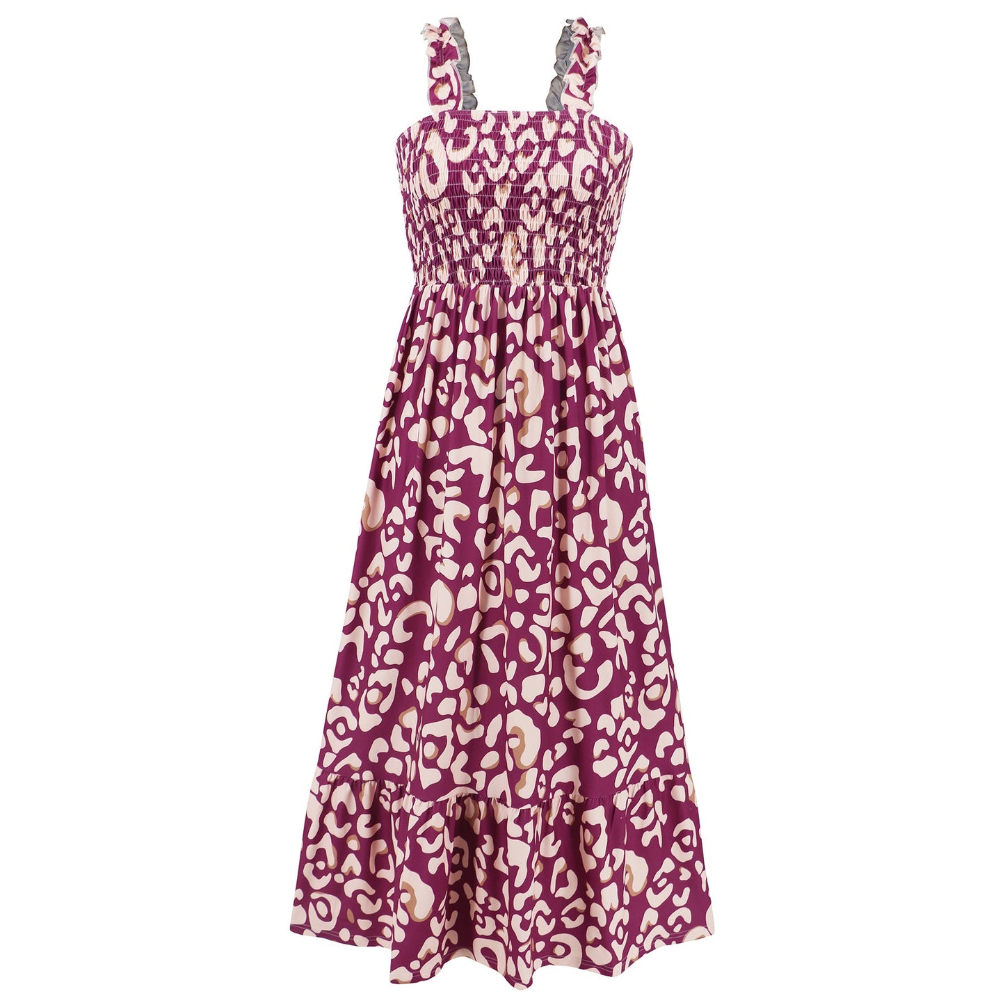 Rylee Strappy Printed Maxi Dress - Purple