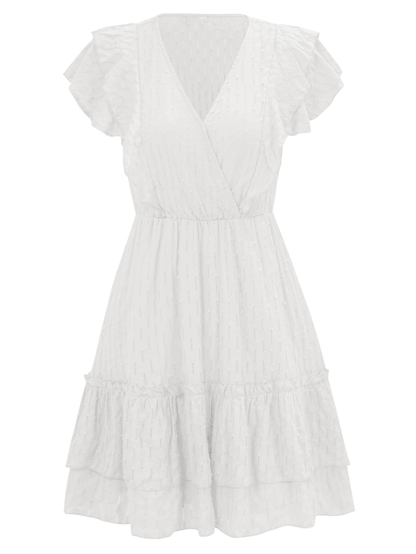 Delilah Eyelet Mini Dress - White