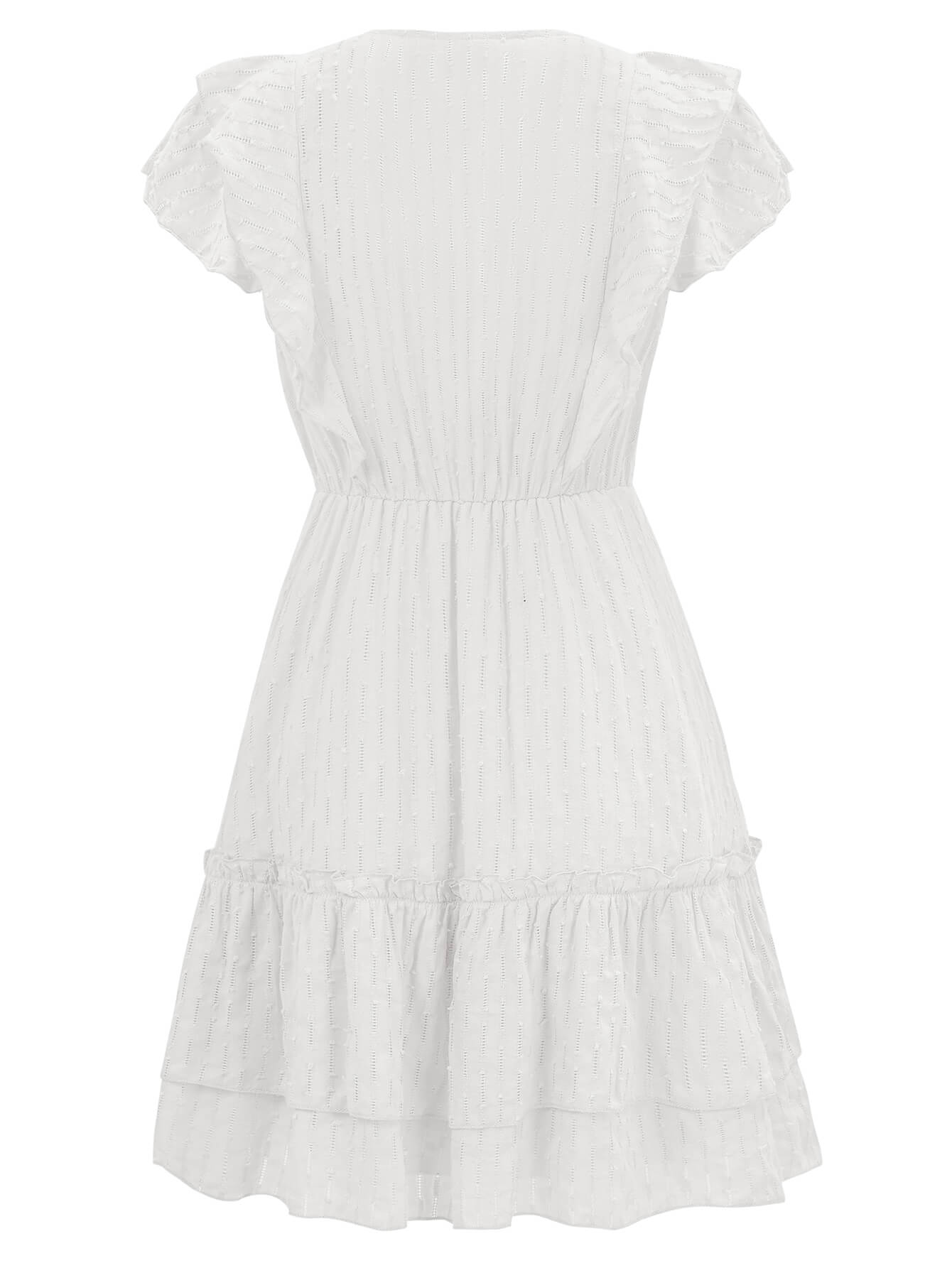 Delilah Eyelet Mini Dress - White