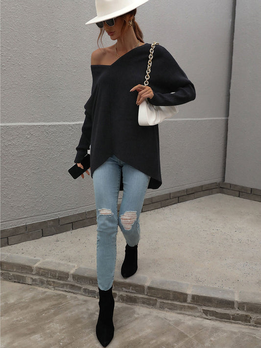 CLIA KNIT SWEATER - BLACK