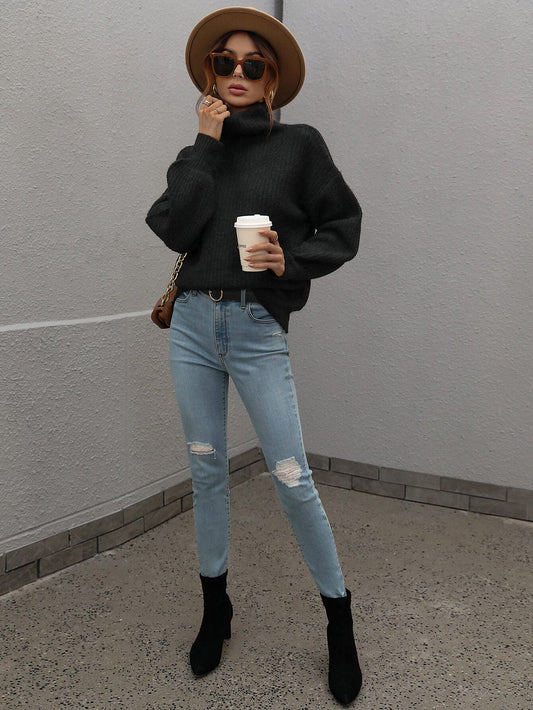 CHESTER KNIT JUMPER - BLACK