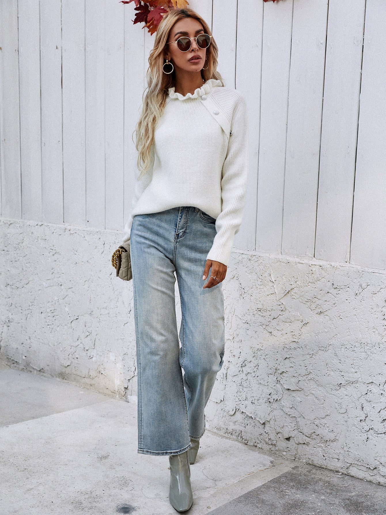 Calistally | MAKEDO Cream Knit Sweater