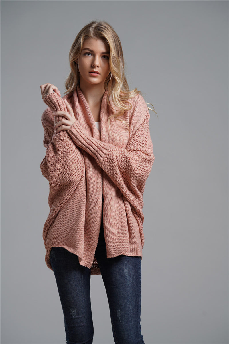 Calistally | Pink Batwing Loose Fit Cardigan