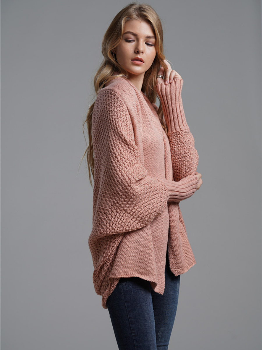 Calistally | Pink Batwing Loose Fit Cardigan