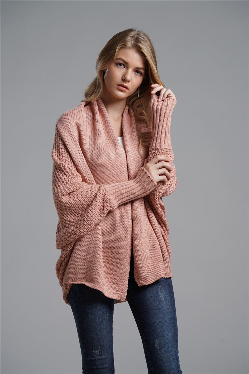 Calistally | Pink Batwing Loose Fit Cardigan