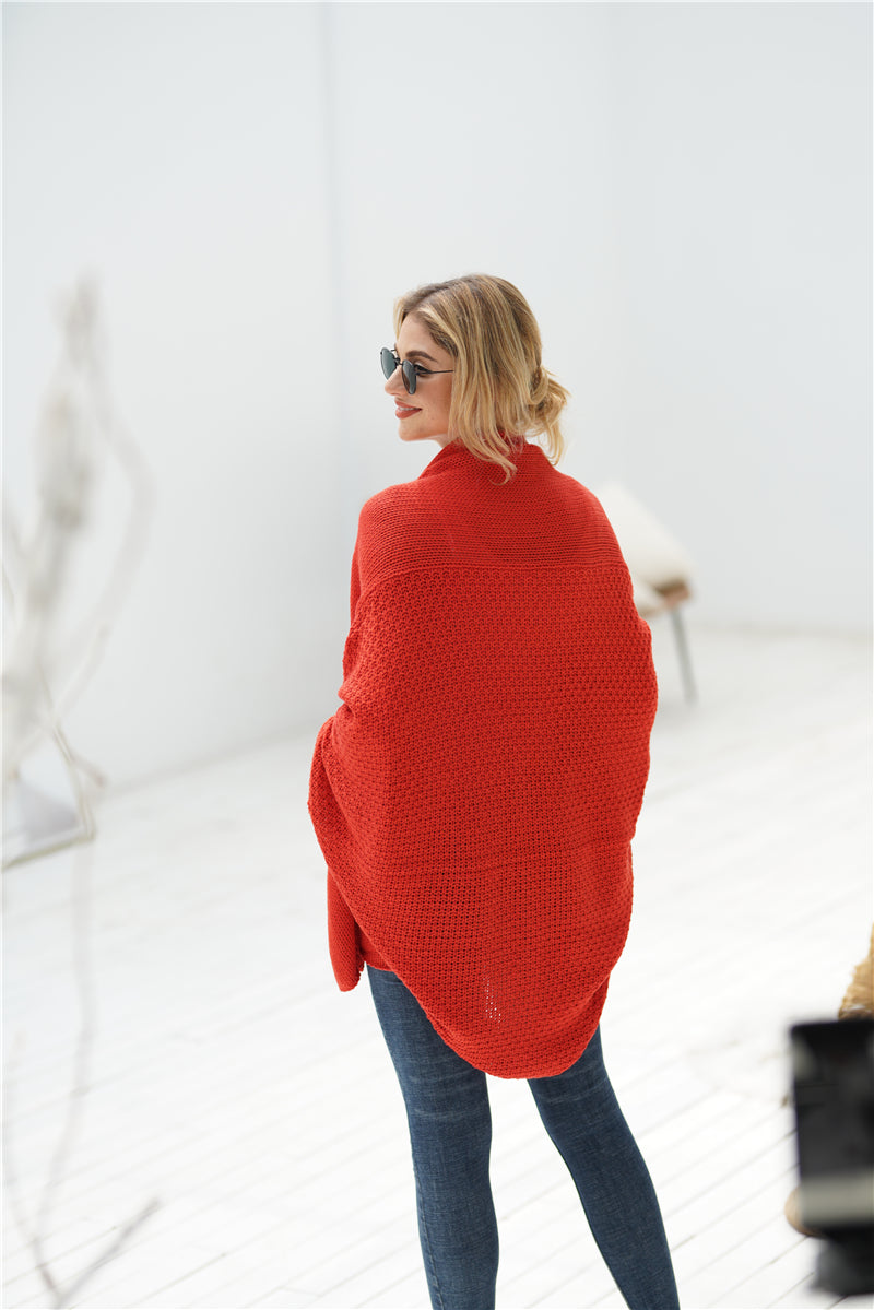 Calistally | Red Batwing Easy On Cardigan
