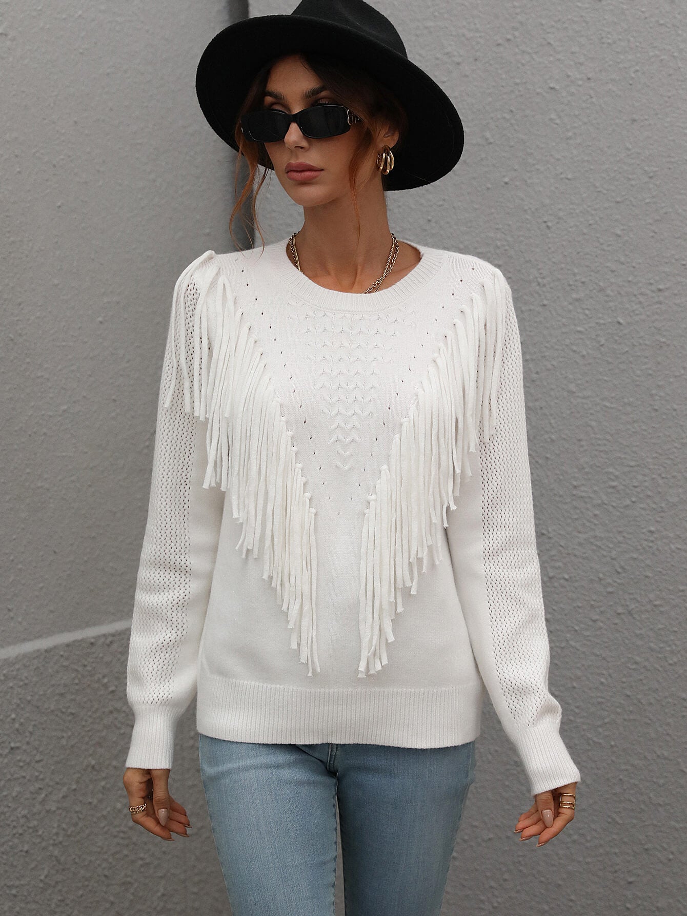 FOREST ADVENTURES KNIT TOP - WHITE