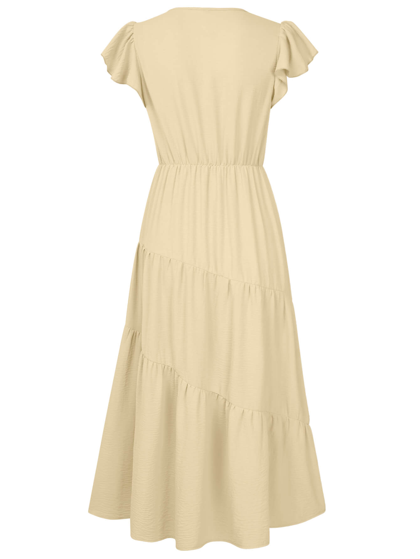 Joyful Tiered Maxi Dress - Aprciot