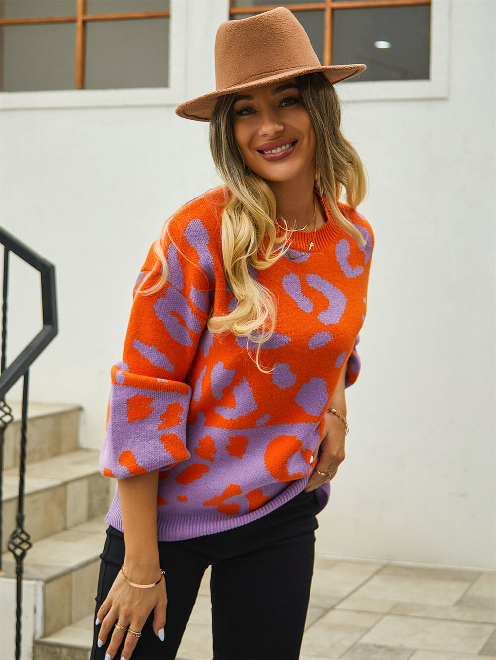 Chilly Days Textured Sweater - Purple